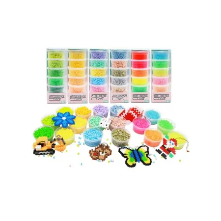 Koraliki Do Prasowania 3000szt, Prasowanki, Do Prasowanek, 6 Kolorów, Zapas - PASTELOWE SZAROŚCI I BEŻE-1643147