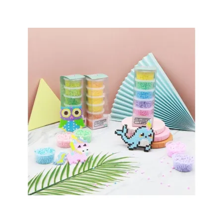 Koraliki Do Prasowania 3000szt, Prasowanki, Do Prasowanek, 6 Kolorów, Zapas - PASTELOWE KOLORY MIX-1643153