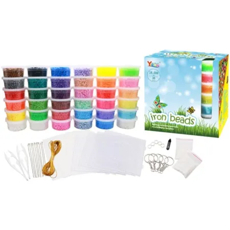 Koraliki Do Prasowania, Prasowanki 18000szt , Prasowanka, Koraliki Uzupełniające Do Prasowanek, 36 Kolorów, Uzupełni