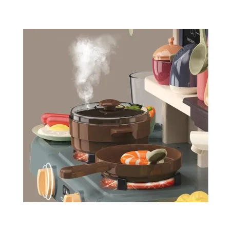 Multifunkcyjna Kuchnia Z Lodówką I Płytą Gazową, Beżowo-brązowa-1643235