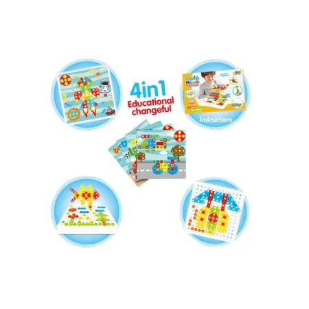 Kreatywna Mozaika 240 el. Układanka 3D, Klocki, Śrubokręt Zestaw Konstrukcyjny-1643296