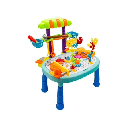 Multifunkcyjny Stolik + Narzędzia, Wkrętarka + Kreatywna Mozaika 355el. Zestaw Konstrukcyjny-1643300