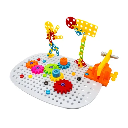 Multifunkcyjny Stolik + Narzędzia, Wkrętarka + Kreatywna Mozaika 355el. Zestaw Konstrukcyjny-1643302