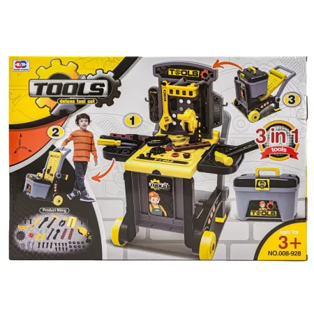 Warsztat Stolarski + Narzędzia 3w1 Skrzynka, Wózek, Stolik-1643311