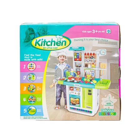 Multifunkcyjna Kuchnia Z Płytą Gazową I Panelem Dotykowym Niebieska-1643329