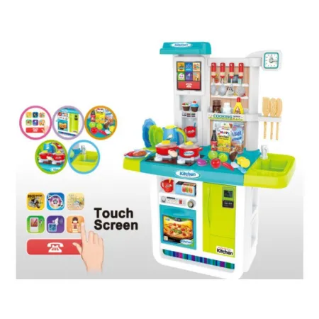 Multifunkcyjna Kuchnia Z Płytą Gazową I Panelem Dotykowym Niebieska-1643337