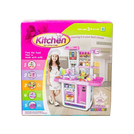 Multifunkcyjna Kuchnia Z Płytą Gazową I Panelem Dotykowym Różowa-1643340