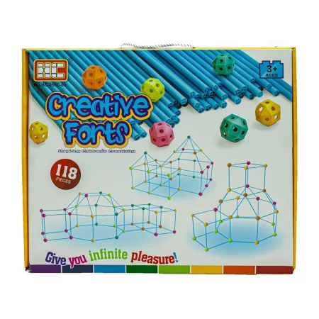 Namiot Baza Fort Słomki Konstrukcyjne, Klocki, Patyczki  ok. 118 Elementów-1643369