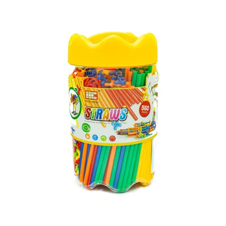 Słomki Konstrukcyjne, Klocki Edukacyjne, Patyczki 560el 3D Nowa Wersja-1643382