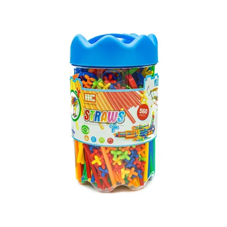 Słomki Konstrukcyjne, Klocki Edukacyjne, Patyczki 560el 3D Nowa Wersja-1643383