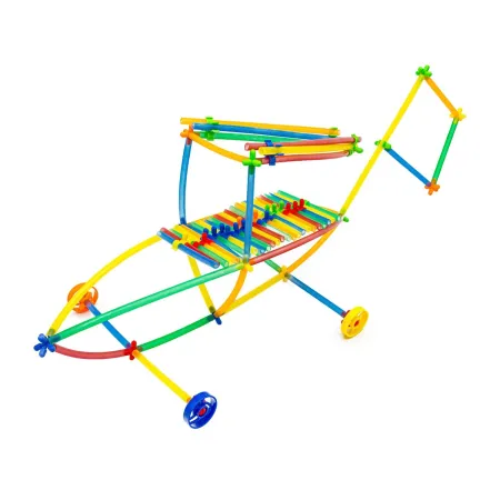 Słomki Konstrukcyjne, Klocki Edukacyjne, Patyczki 560el 3D Nowa Wersja-1643386