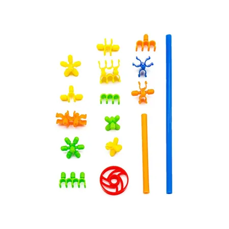 Słomki Konstrukcyjne, Klocki Edukacyjne, Patyczki 560el 3D Nowa Wersja-1643389