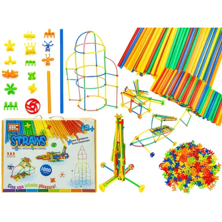 Słomki Konstrukcyjne, Klocki Edukacyjne, Patyczki 1000 Elementów