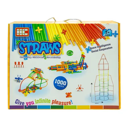 Słomki Konstrukcyjne, Klocki Edukacyjne, Patyczki 1000 Elementów-1643408