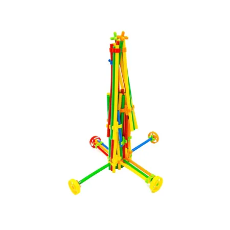 Słomki Konstrukcyjne, Klocki, Patyczki 1200 El, Kuferek, 3D Nowa Wersja-1643419