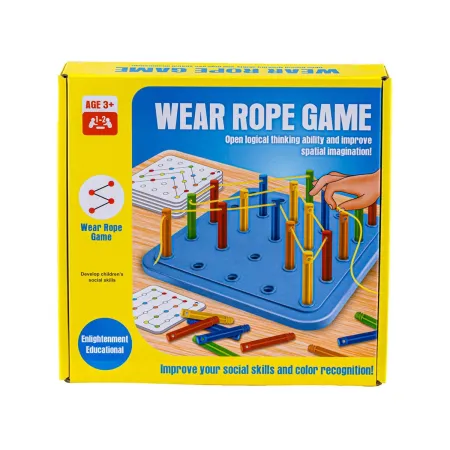 Edukacyjna Gra Zręcznościowa - Zawiąż Linę  Nawlec Nitkę-1643666