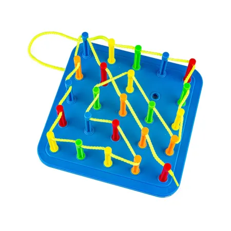 Edukacyjna Gra Zręcznościowa - Zawiąż Linę  Nawlec Nitkę-1643668