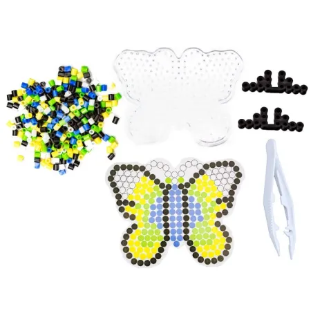 Koraliki do prasowania, Prasowanka, Szablon, Saszetka MOTYL Z CZARNĄ OBWÓDKĄ-1643801