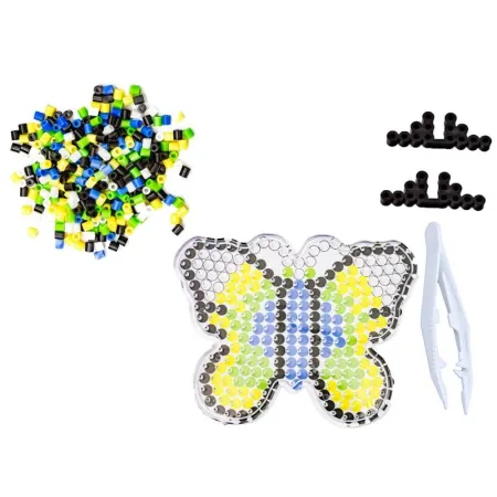 Koraliki do prasowania, Prasowanka, Szablon, Saszetka MOTYL Z CZARNĄ OBWÓDKĄ-1643802