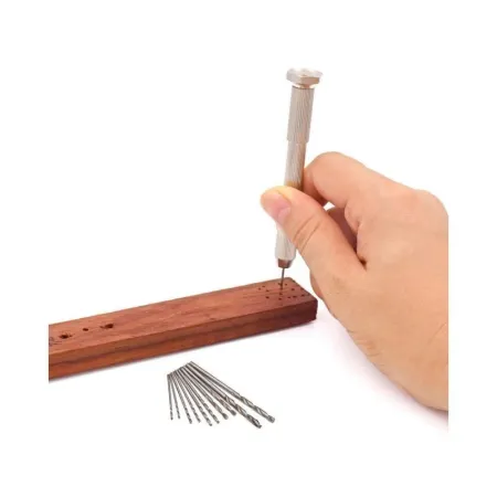 Wiertarka ręczna dociskowa + Wiertła, 50 Sztuk Wierteł-1643839