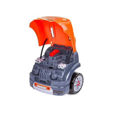 Zestaw Mechanika, Samochód Auto Silnik Do Rozkręcania, Warsztat 61 Elementów, Pomarańczowy JEEP-1644133