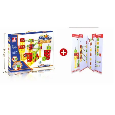 MAGNETYCZNY Tor Kulkowy KULODROM 73 Elementy Magnetyczne Klocki-1644218