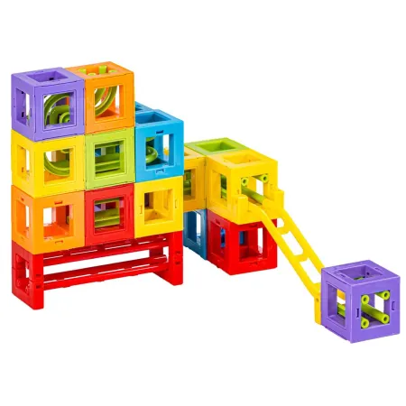 MAGNETYCZNY Tor Kulkowy KULODROM 73 Elementy Magnetyczne Klocki-1644219