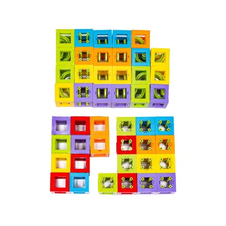 MAGNETYCZNY Tor Kulkowy KULODROM 73 Elementy Magnetyczne Klocki-1644225