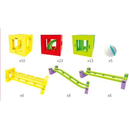 MAGNETYCZNY Tor Kulkowy KULODROM 73 Elementy Magnetyczne Klocki-1644228