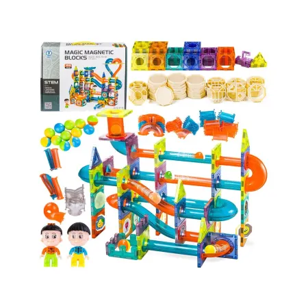 Klocki Magnetyczne, Tor Kulkowy Dla Kulek 188 Elementy Kulodrom