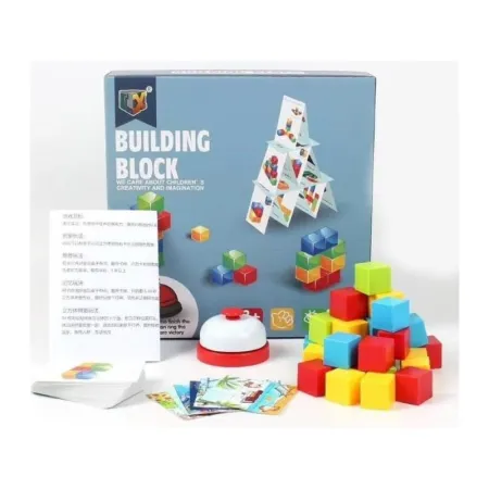 Gra Zręcznościowa Klocki Konstrukcyjne, Karty, Puzzle-1644448