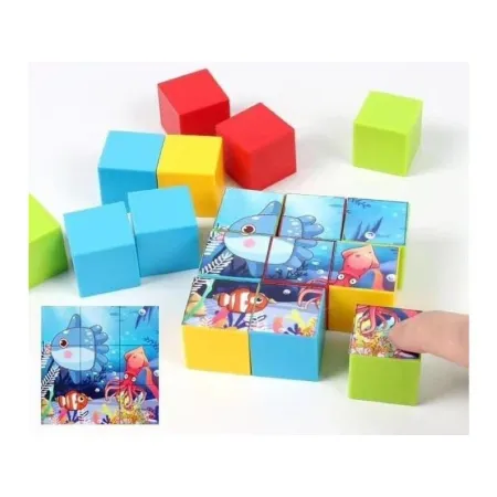 Gra Zręcznościowa Klocki Konstrukcyjne, Karty, Puzzle-1644449