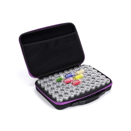 Akcesoria Haft Diamentowy, Etui + 60 Pojemników Zestaw Do Diamond Painting-1644465