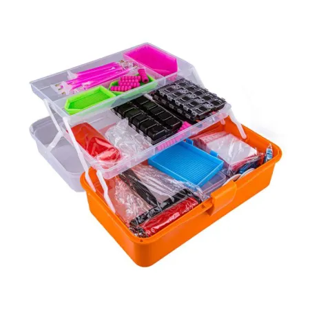 Haft Diamentowy Akcesoria Do Diamond Painting OGROMNY ZESTAW Kuferek 574 Elementy-1644472