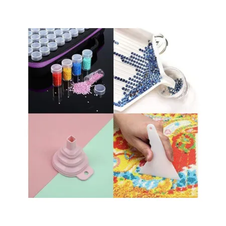 Akcesoria Haft Diamentowy, Etui + 60 Pojemników + Akcesoria Zestaw Do Diamond Painting-1644475
