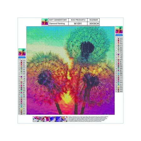 Haft Diamentowy, Obraz, Mozaika Diamentowa Diamond Painting, DMUCHAWCE 30x30cm-1644492
