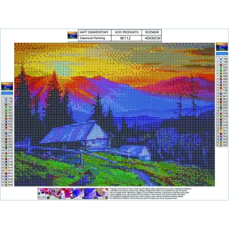 Haft Diamentowy, Obraz, Mozaika Diamentowa Diamond Painting, KOLOROWE DMUCHAWCE 30x40cm-1644516