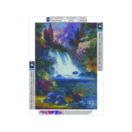 Haft Diamentowy, Obraz, Mozaika Diamentowa Diamond Painting, WODOSPAD 30x40cm-1644524