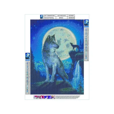 Haft Diamentowy, Obraz, Mozaika Diamentowa Diamond Painting, WILK 30x40cm-1644528