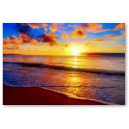 Haft Diamentowy, Obraz, Mozaika Diamentowa Diamond Painting, ZACHÓD SŁOŃCA - PLAŻA 40x30cm