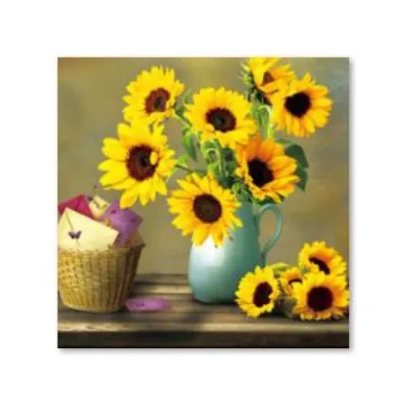Haft Diamentowy, Obraz, Mozaika Diamentowa Diamond Painting, BUKIET SŁONECZNIKÓW 30x30cm