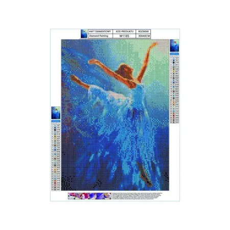 Haft Diamentowy, Obraz, Mozaika Diamentowa Diamond Painting, BALETNICA 30x40cm-1644650