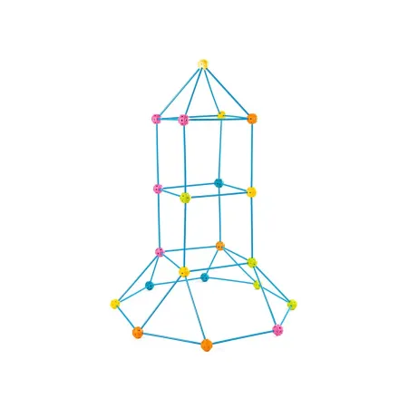 Namiot Baza Fort Słomki Konstrukcyjne, Klocki, Patyczki  ok. 86 Elementów-1644705