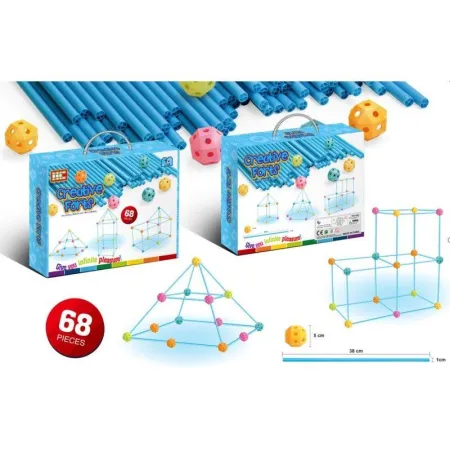 Namiot Baza Fort Słomki Konstrukcyjne, Klocki, Patyczki  ok. 68 Elementów-1644720