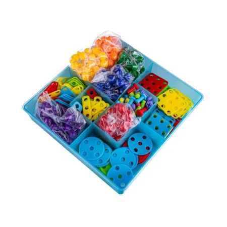 Kreatywna Mozaika, Układanka, Klocki 2w1, Wkrętak Śrubki Guziki 420 el.-1644723