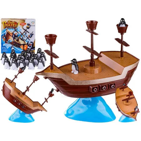 Gra Zręcznościowa Balansujący Okręt Piracki Statek Balansujące Pingwiny na Statku