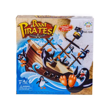 Gra Zręcznościowa Balansujący Okręt Piracki Statek Balansujące Pingwiny na Statku-1644732