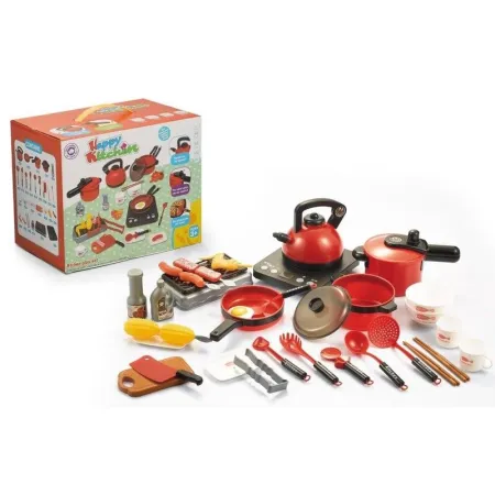 CZERWONY Zestaw Kuchenny Do Gotowania, Garnek, Czajnik, Patelnia, Akcesoria-1644753