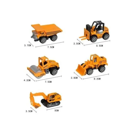 Metalowe Pojazdy Budowlane, Auta, Resoraki 5 Sztuk Zestaw-1644771