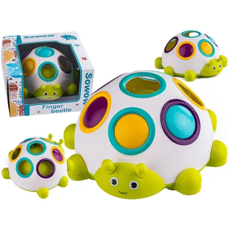 Zabawka Edukacyjna Sensoryczna - Kolorowy Chrząszcz Finger Ball ŻÓŁW